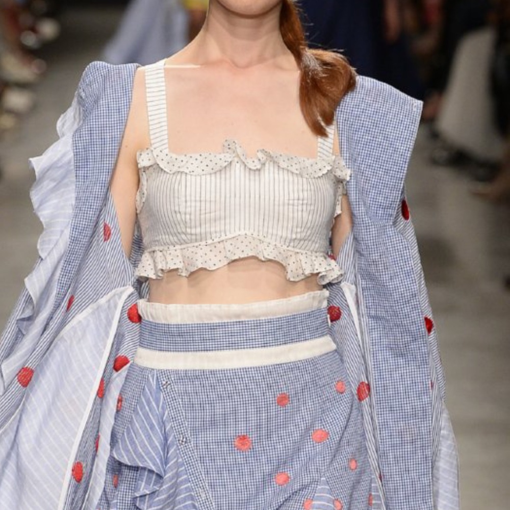 Rahul Mishra Ruffled Crop Top - Picture 2 of 3